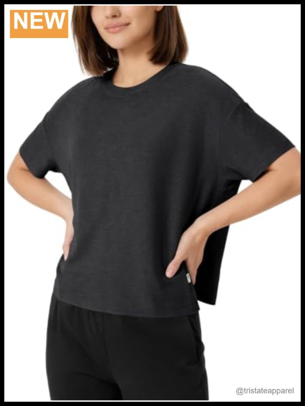 Oversized Performance Tee Ultra Soft Tech Short Sleeve Crew Neck